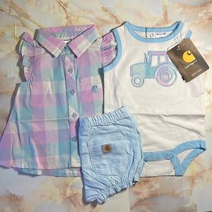 Carhartt Baby Girl 3pc Set NWT